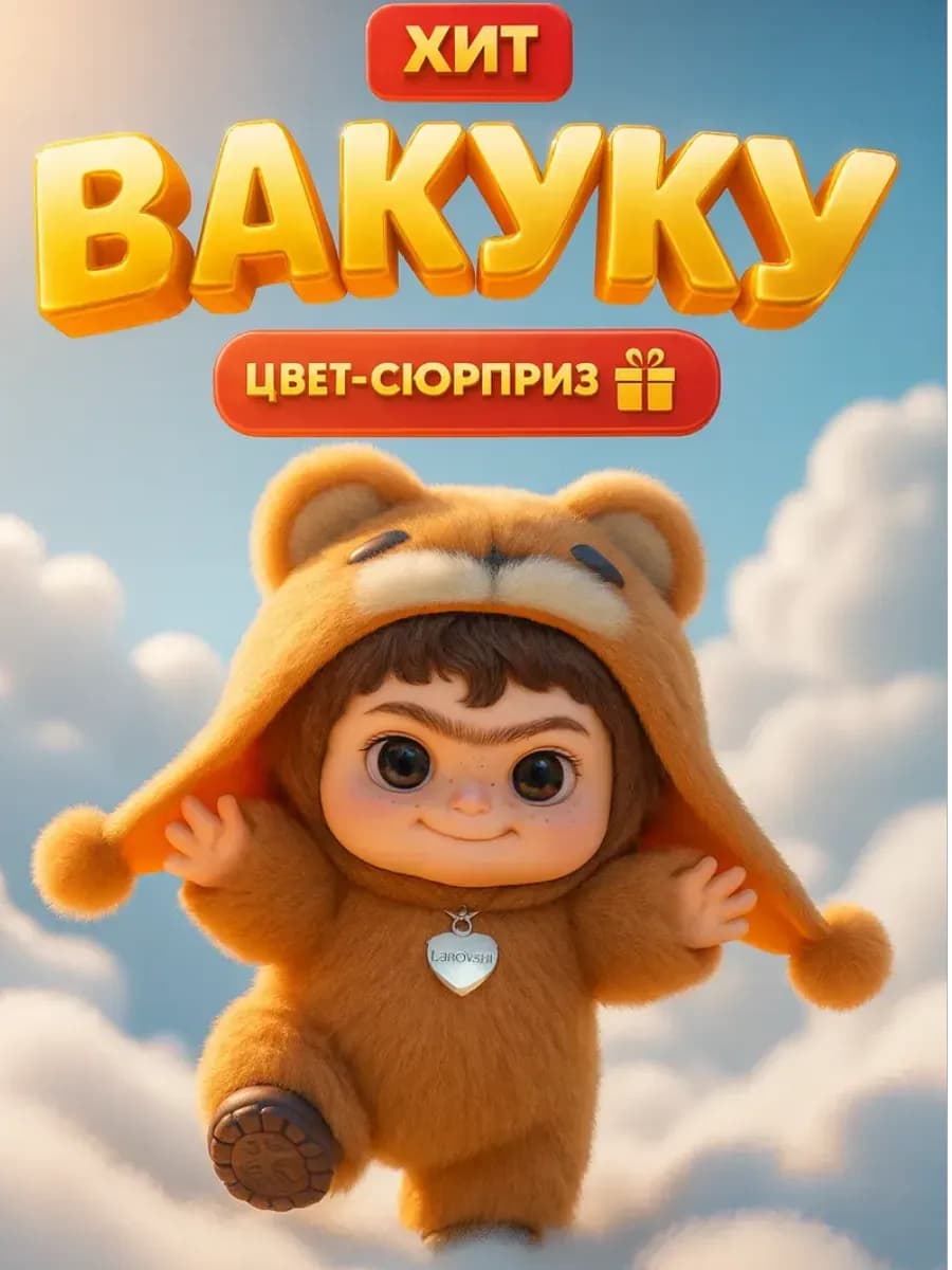 Вакуку 1 Игрушка мягкая Оригинал Кукла Wakuku Новый год 2026 - фото 1