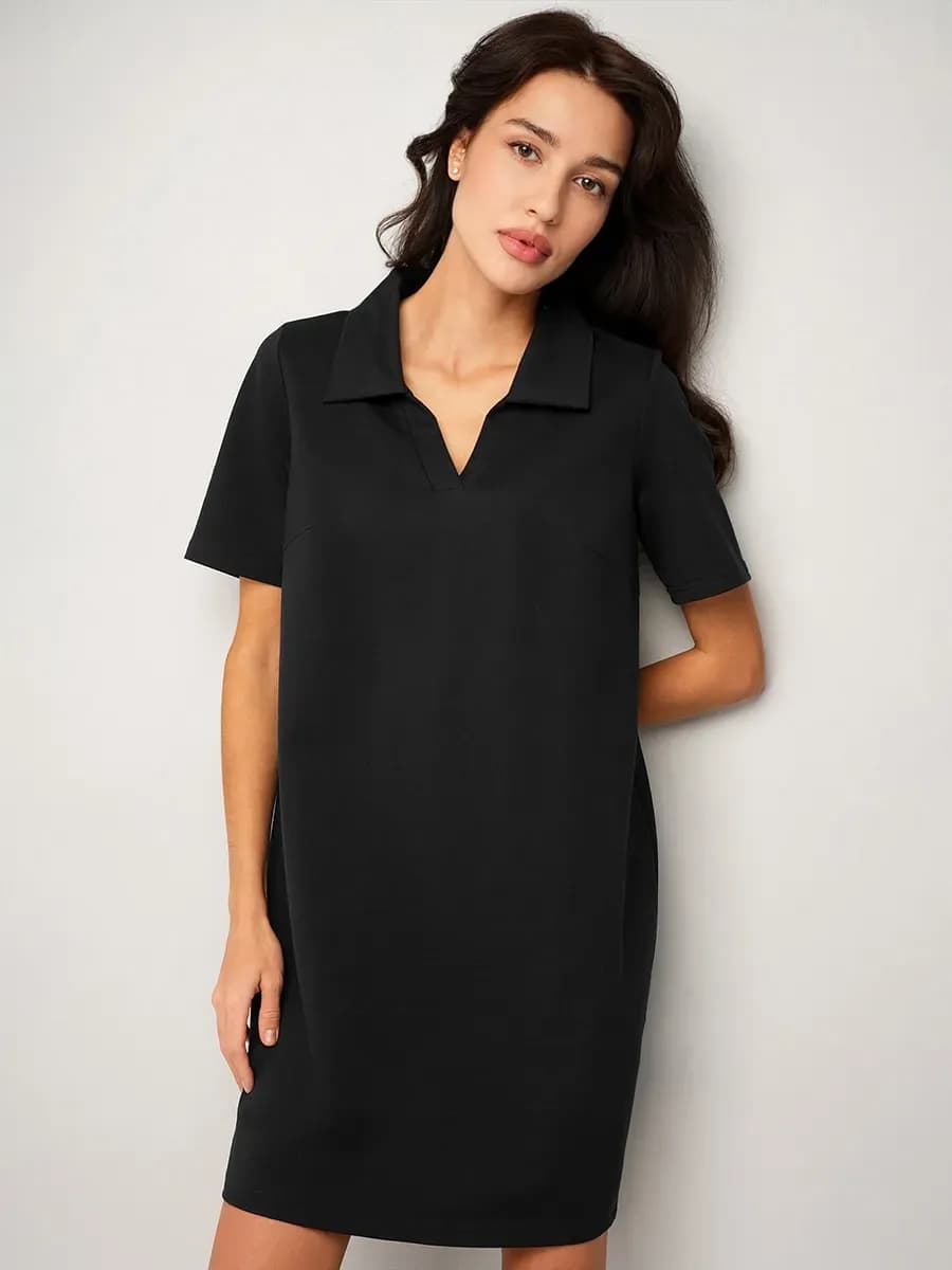 Платье поло из футера двухнитки повседневное