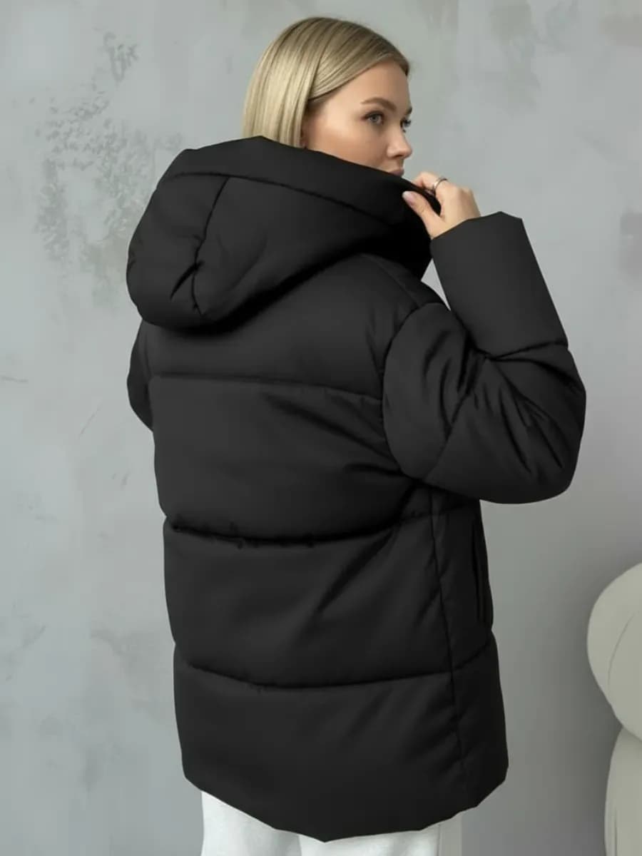 Куртка зимняя оверсайз с капюшоном