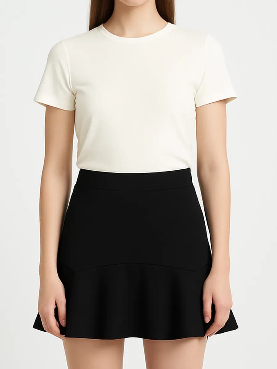 Юбка-мини с оборкой