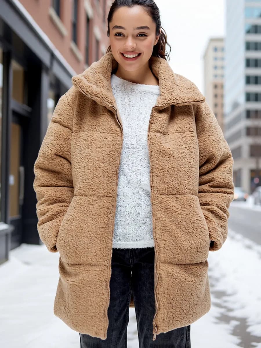 Шуба искусственная тедди короткая