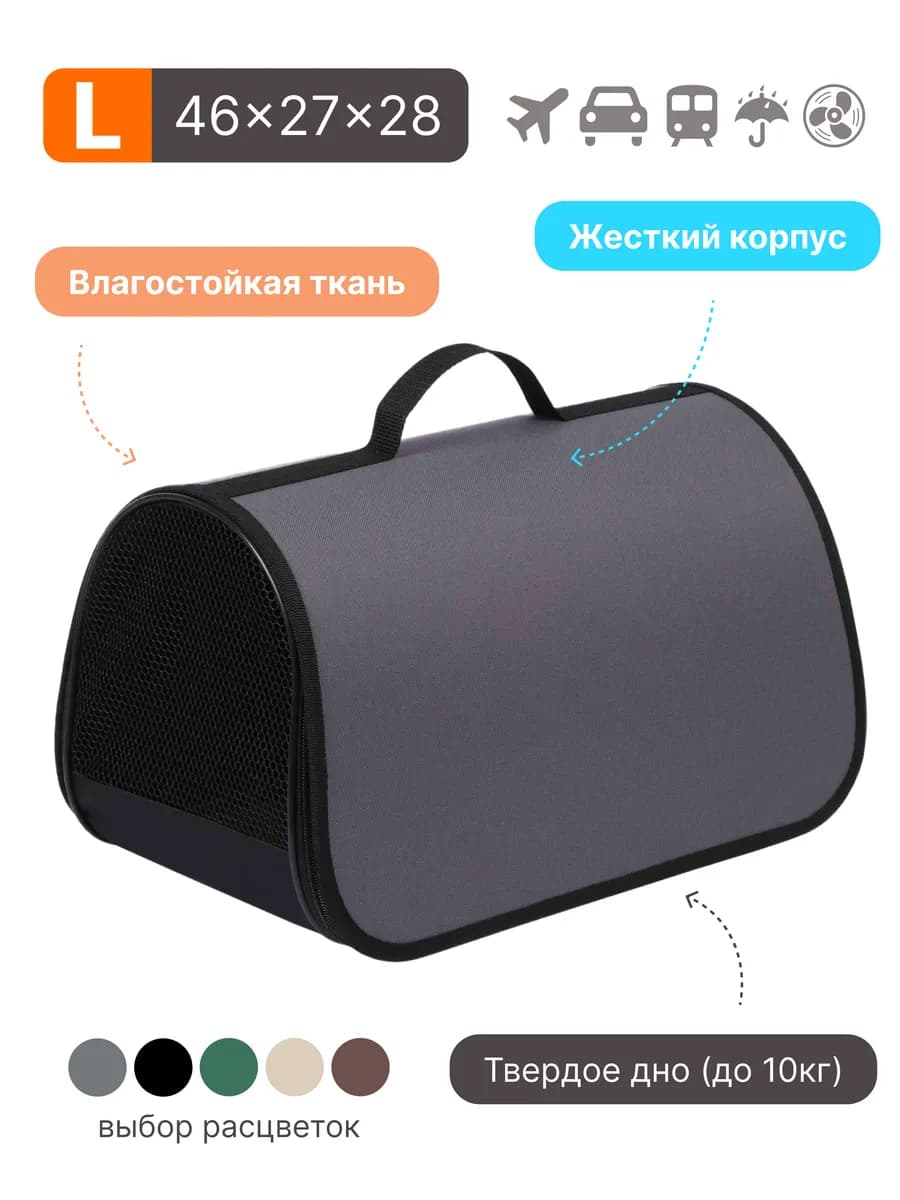 Сумка переноска для кошек и собак с ручкой - фото 1