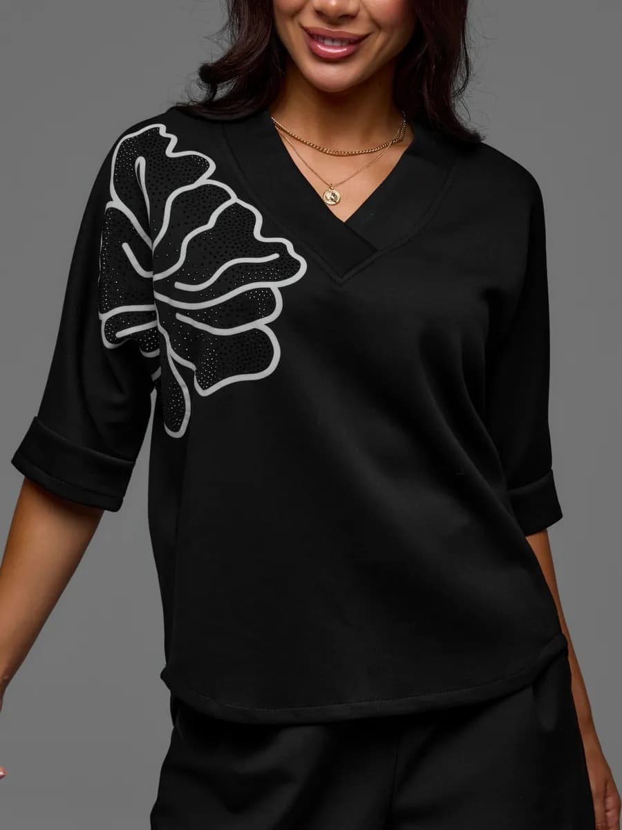 Блузка больших размеров офисная