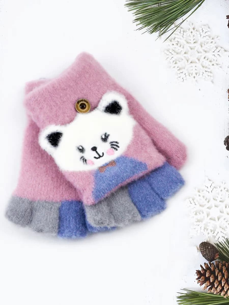 Митенки-перчатки-варежки без пальцев (7-12 лет)