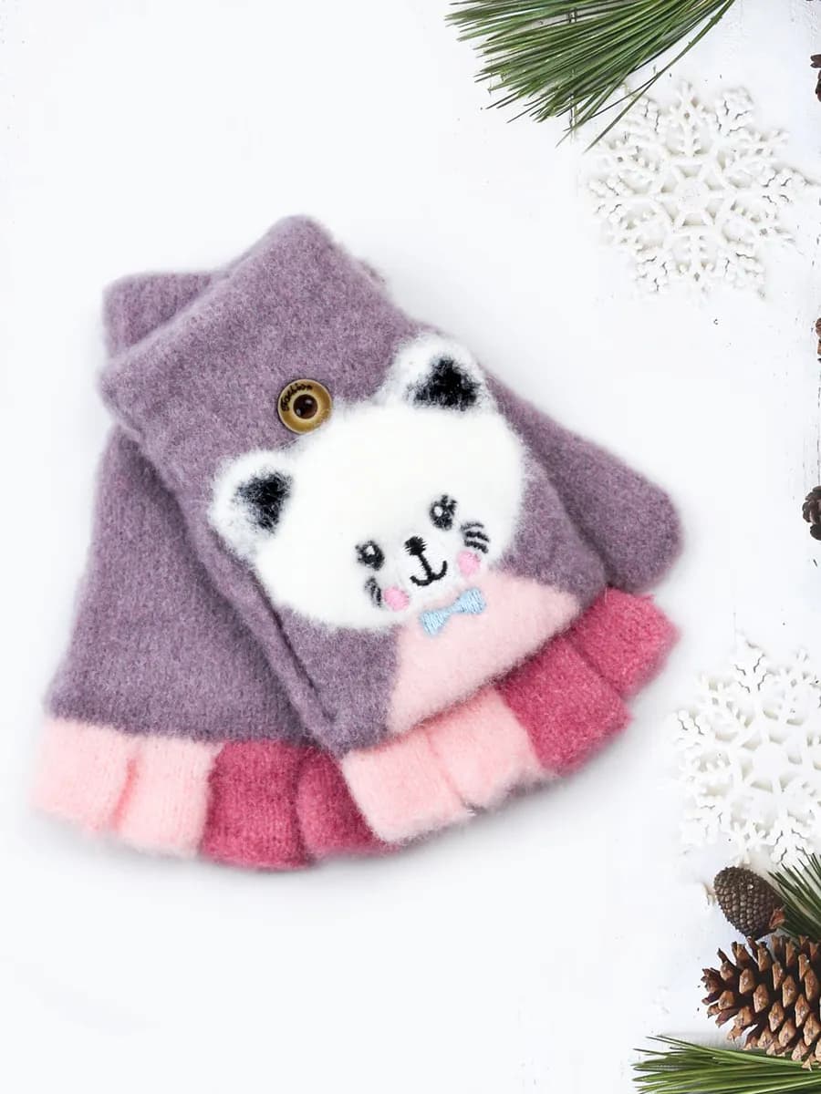 Митенки-перчатки-варежки без пальцев (7-12 лет)