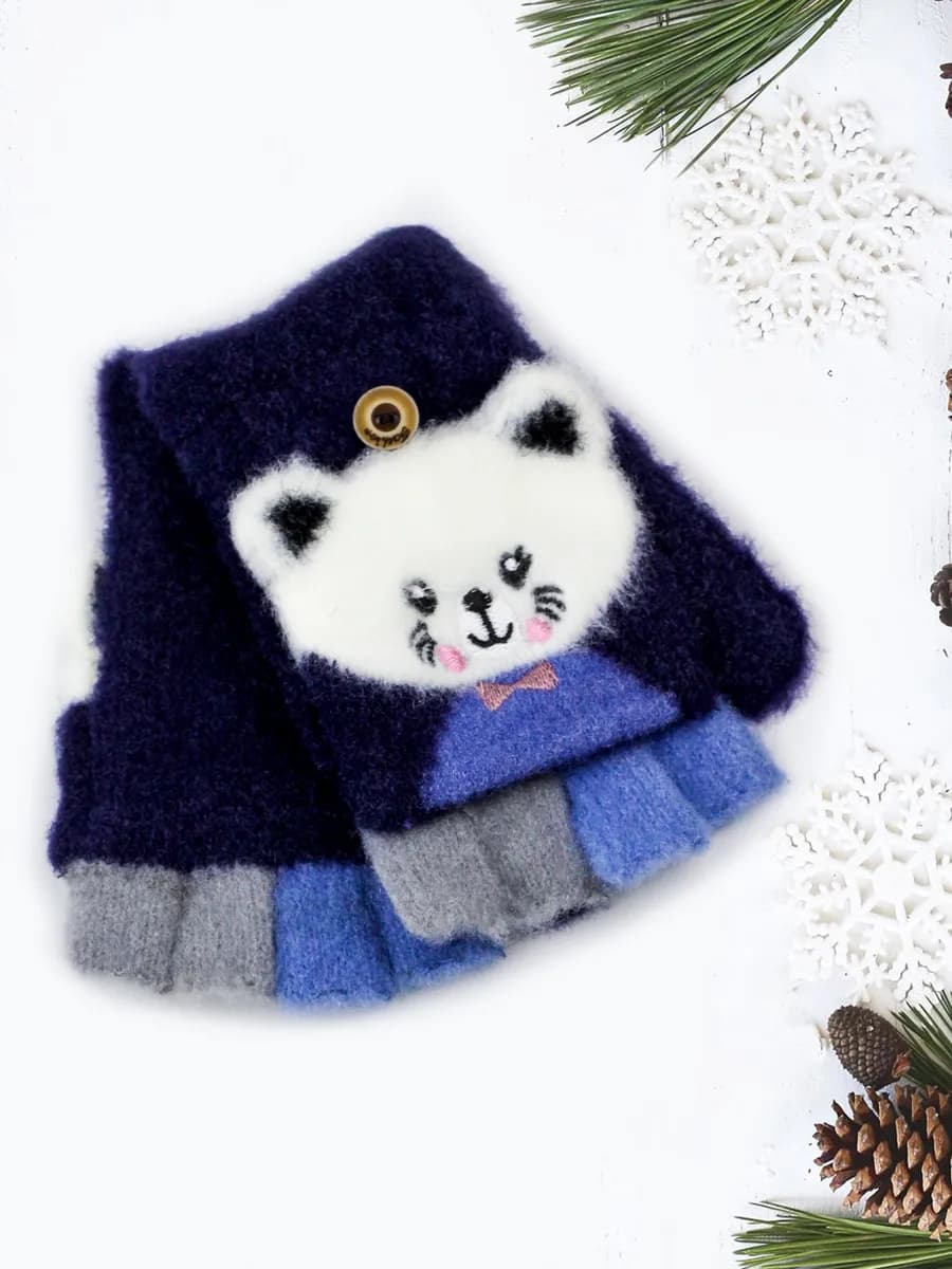 Митенки-перчатки-варежки без пальцев (7-12 лет)