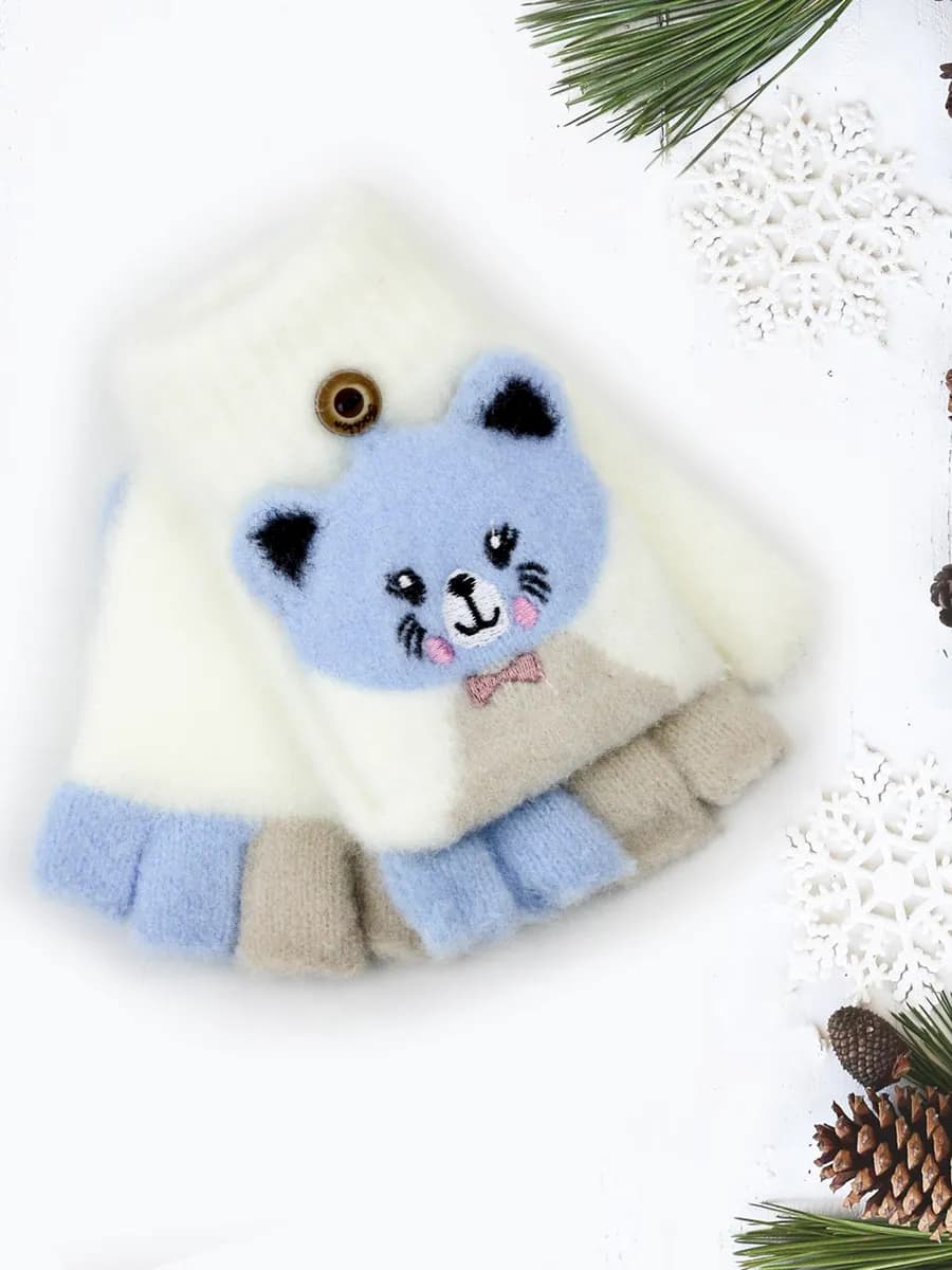 Митенки-перчатки-варежки без пальцев (7-12 лет)