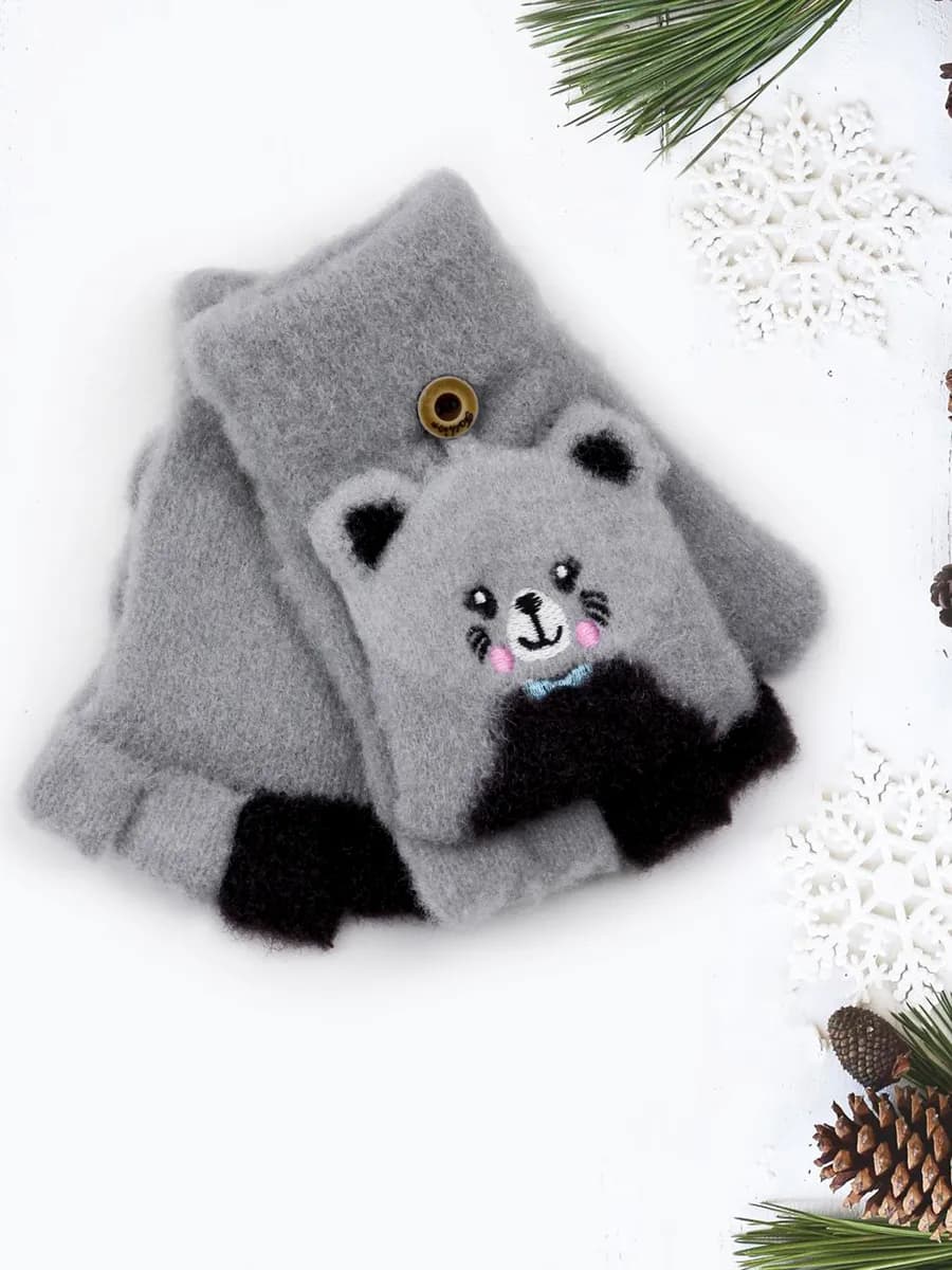 Митенки-перчатки-варежки без пальцев (7-12 лет)