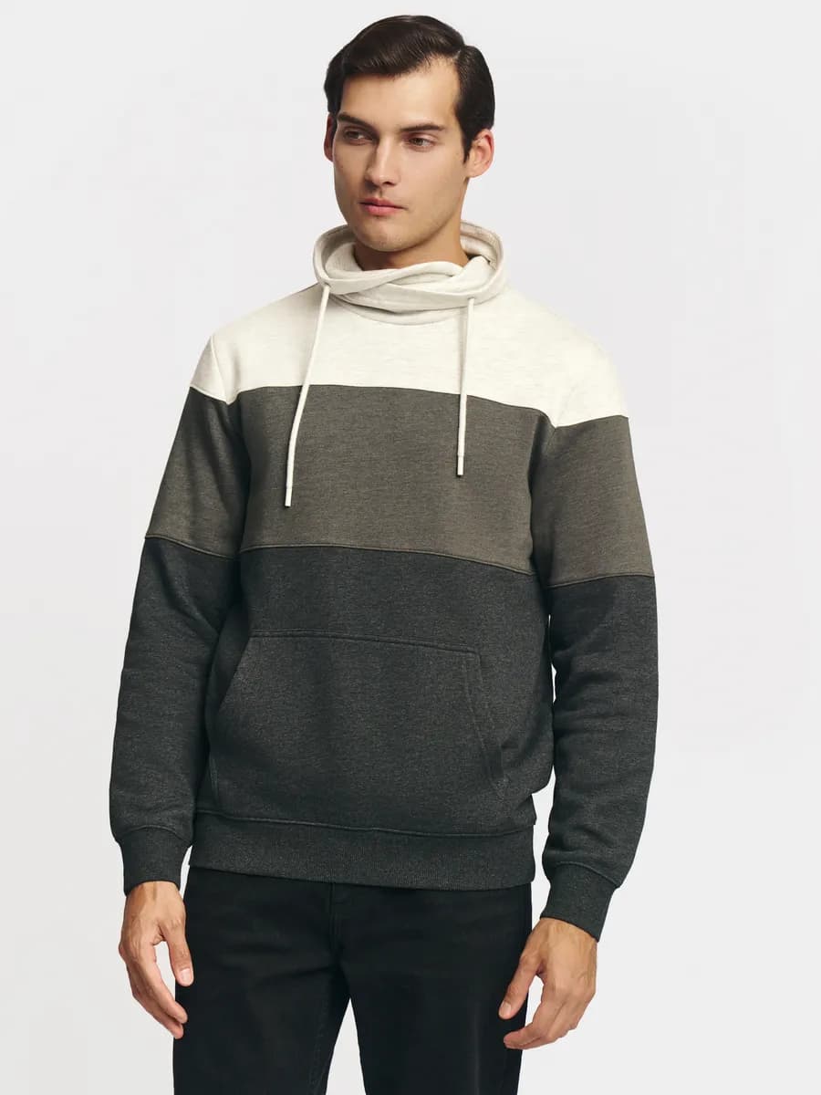 Мужской худи с воротником-хомутом