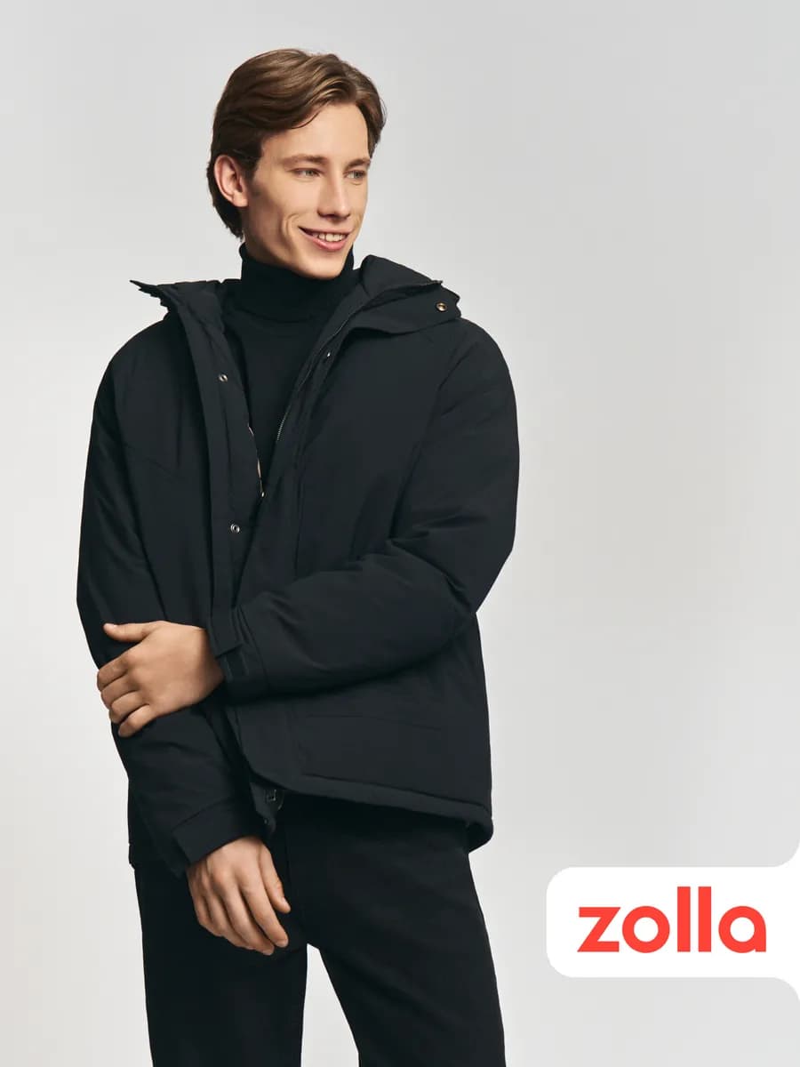 Тёплая мужская куртка с капюшоном