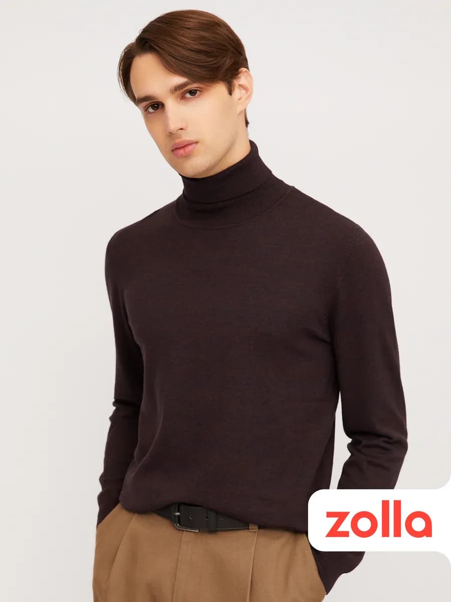 Мужская трикотажная водолазка с горлом