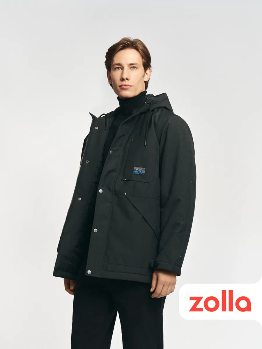 Тёплая мужская куртка с капюшоном