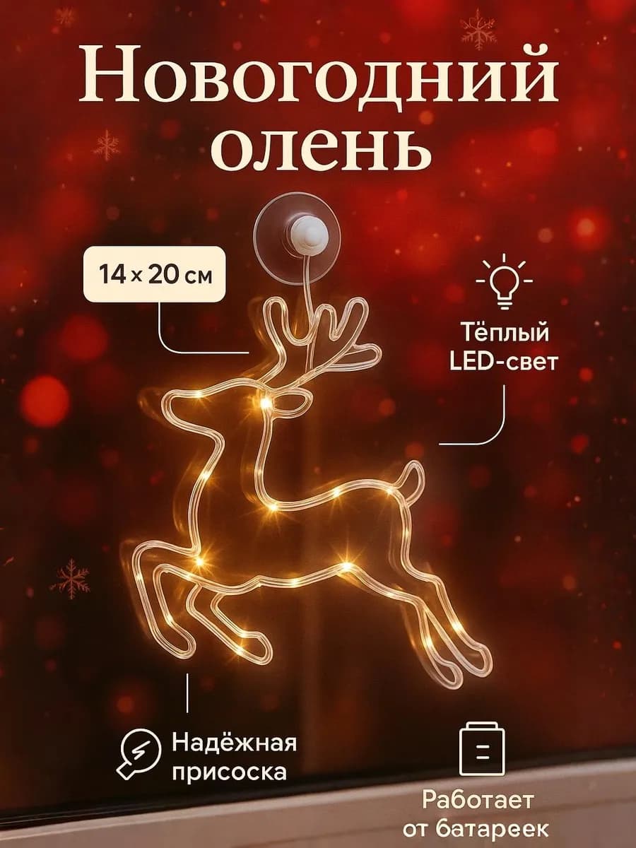 Новогодний декор елочные украшения на батарейках