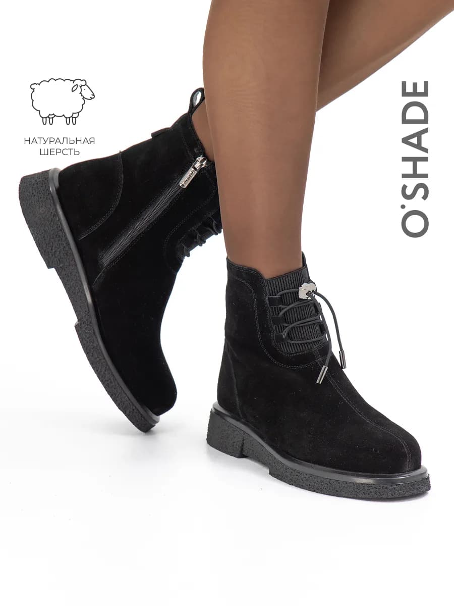 Ботинки зимние женские черные - фото 1