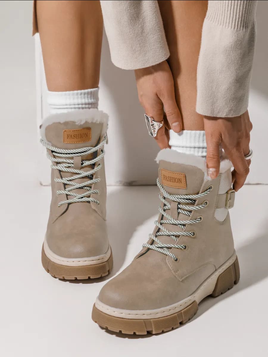 Зимние ботинки обувь с мехом - фото 1