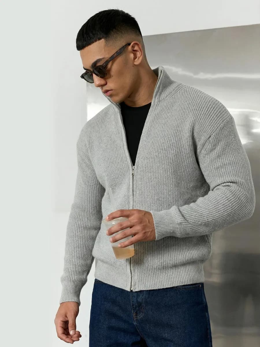 Кофта на молнии оверсайз зипка - фото 1