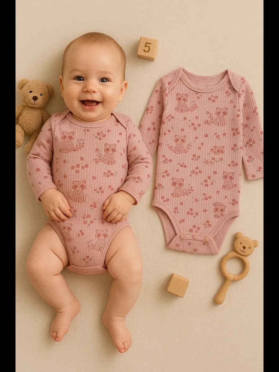 Боди для новорожденных с длинным рукавом