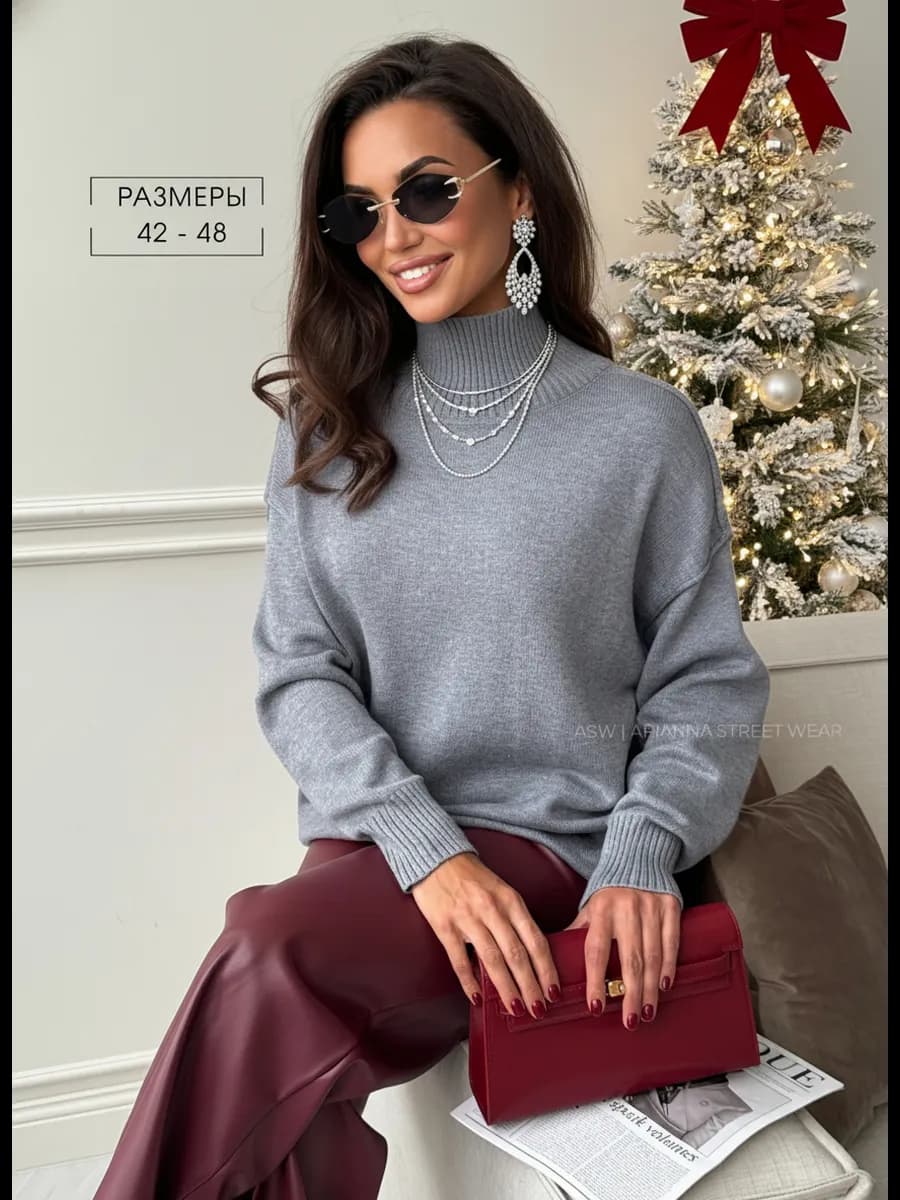 Свитер с горлом оверсайз - фото 1