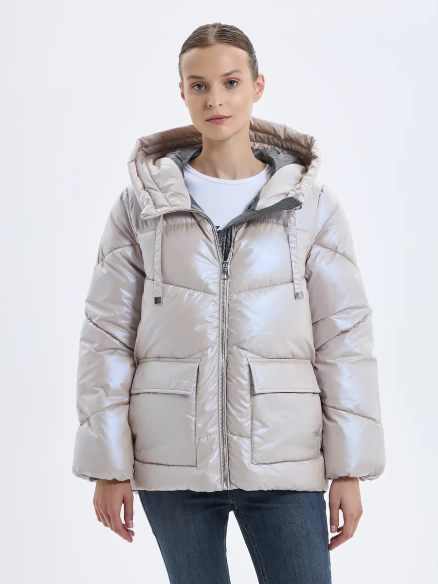 Куртка дутая с капюшоном - фото 1