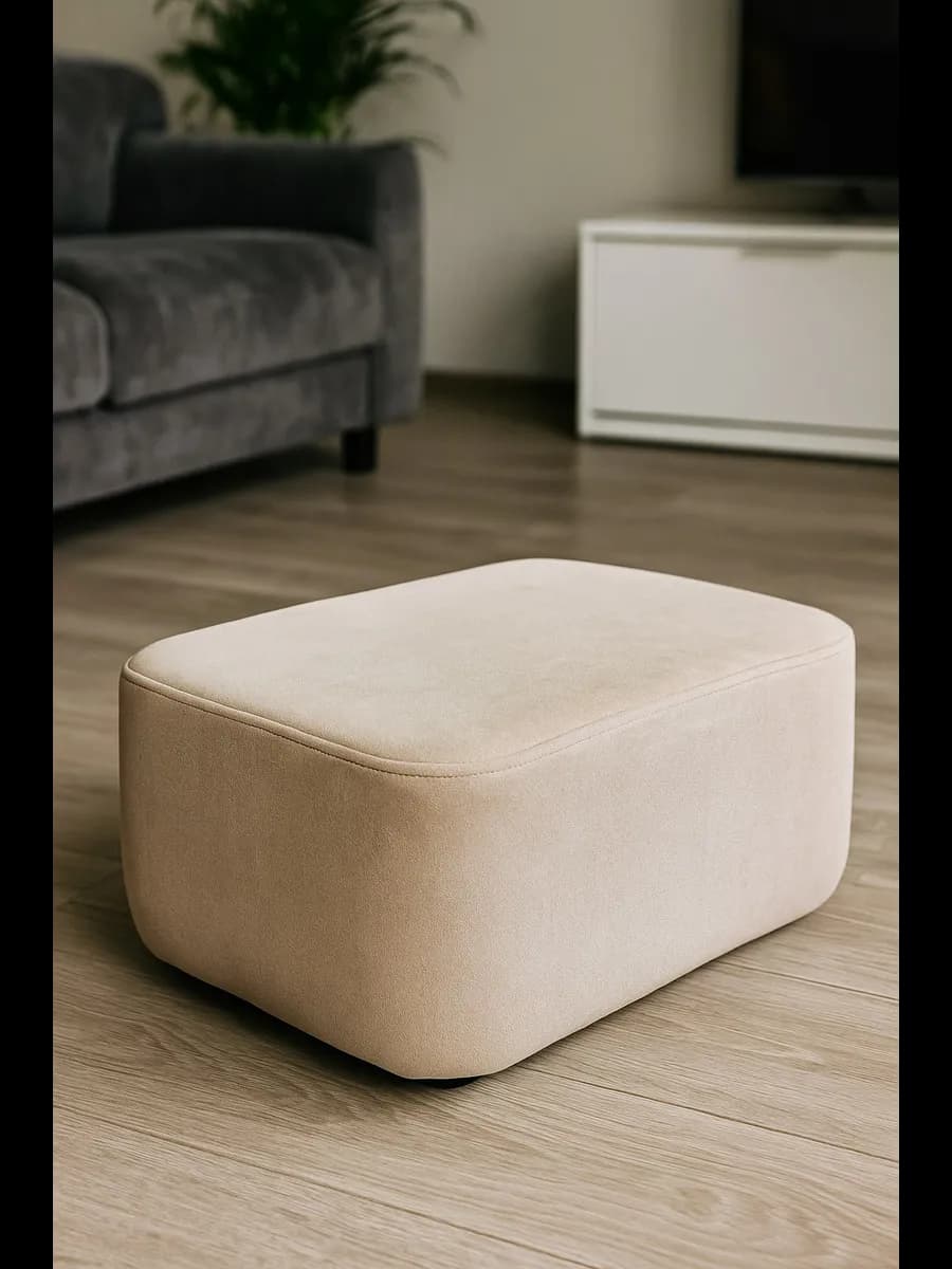 Подставка для ног офисная под стол для дома мягкий пуф