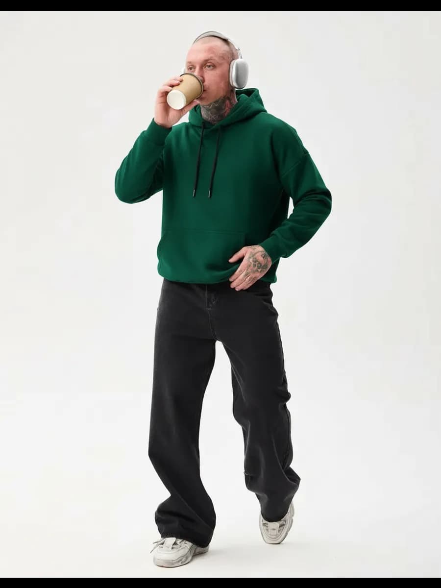 Худи оверсайз с начесом - фото 1