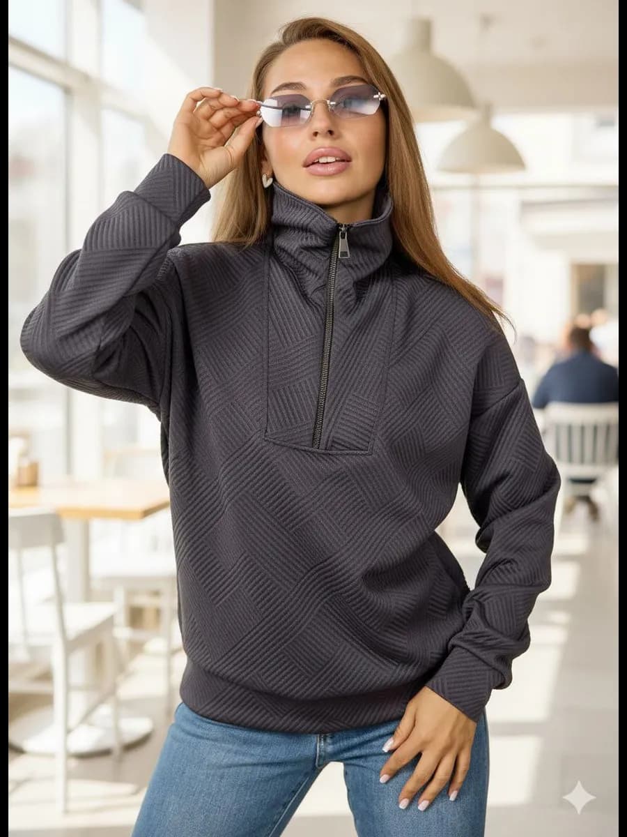 Свитшот женский повседневный на молнии