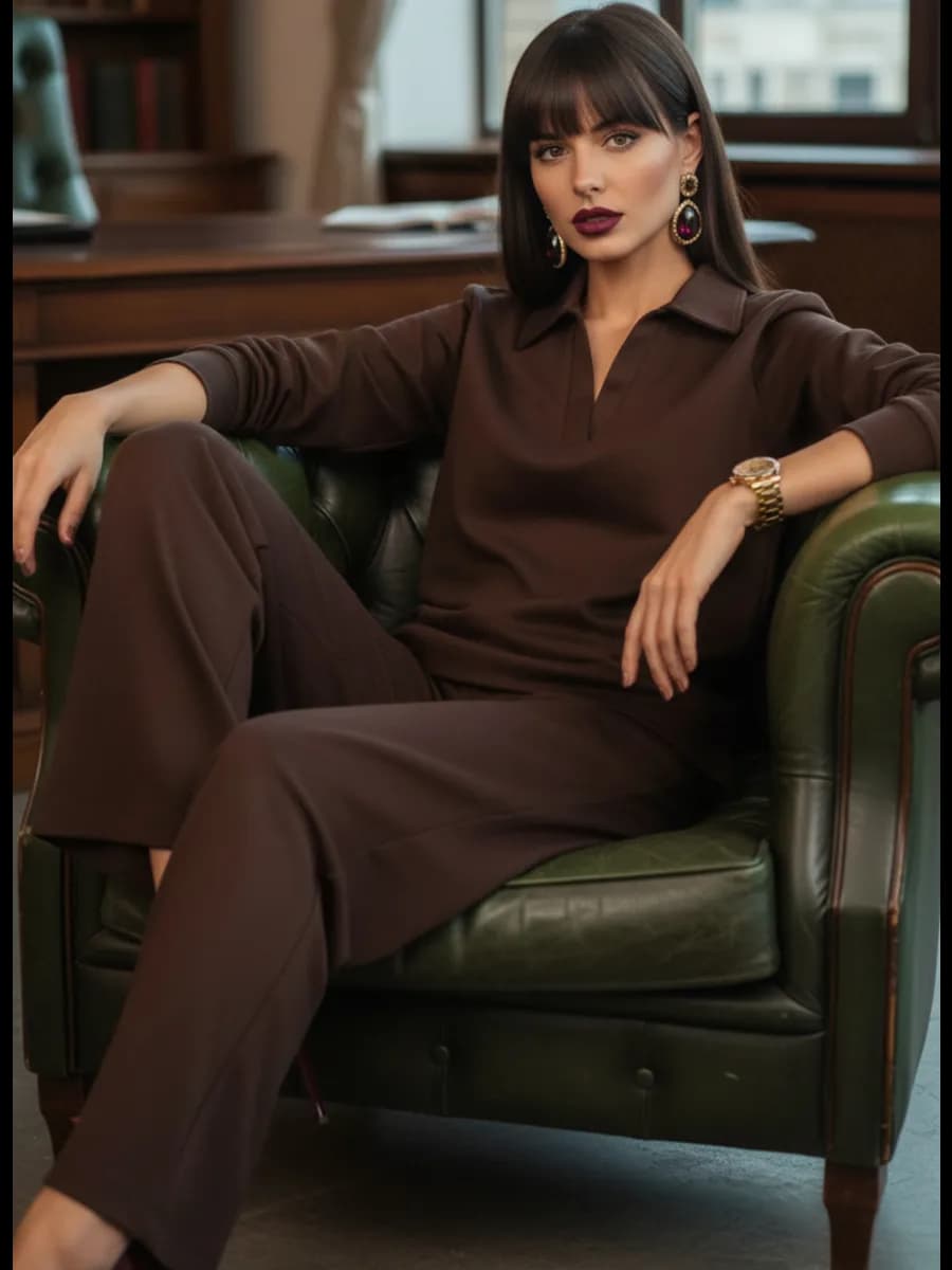 Костюм с брюками офисный повседневный