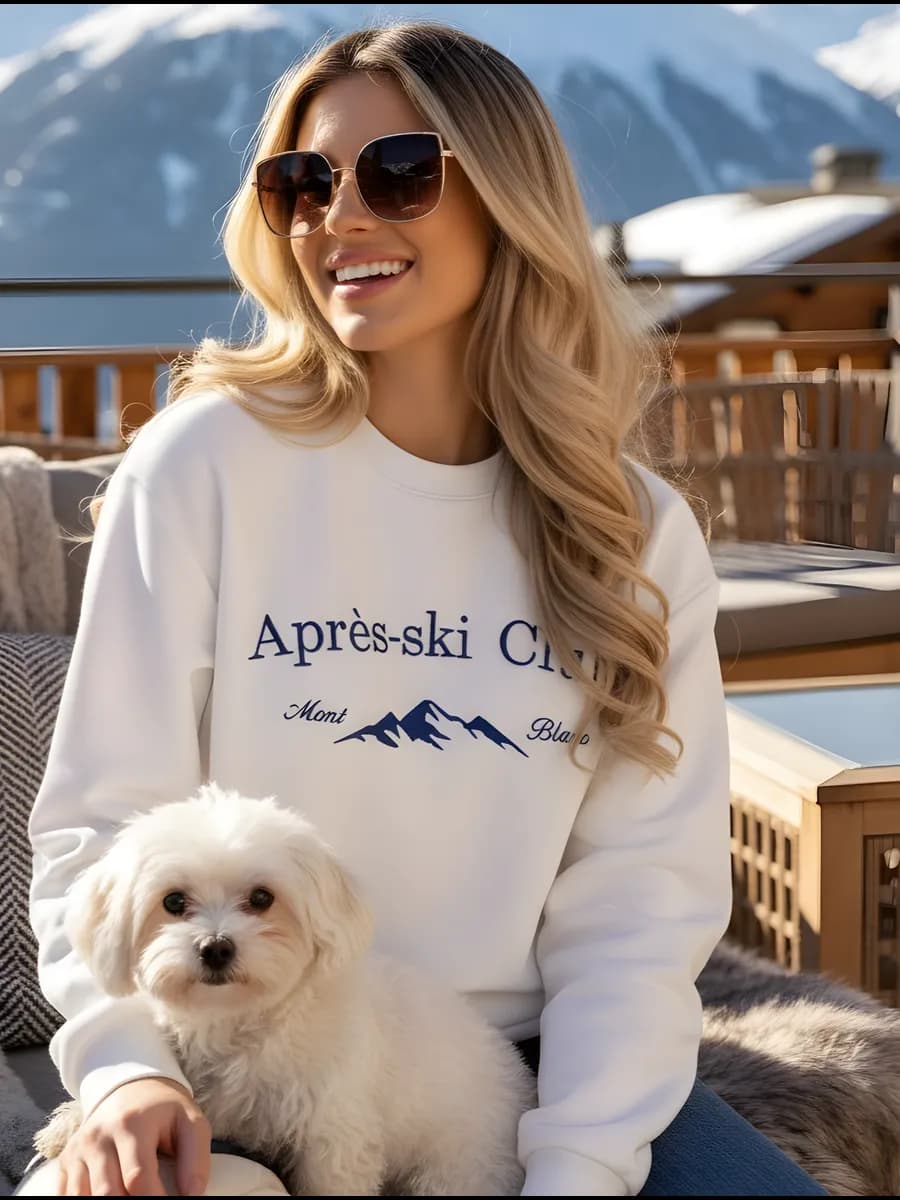 Свитшот с вышивкой Apres ski