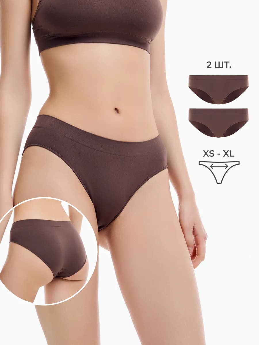Трусы-слипы - 2 шт. средняя посадка