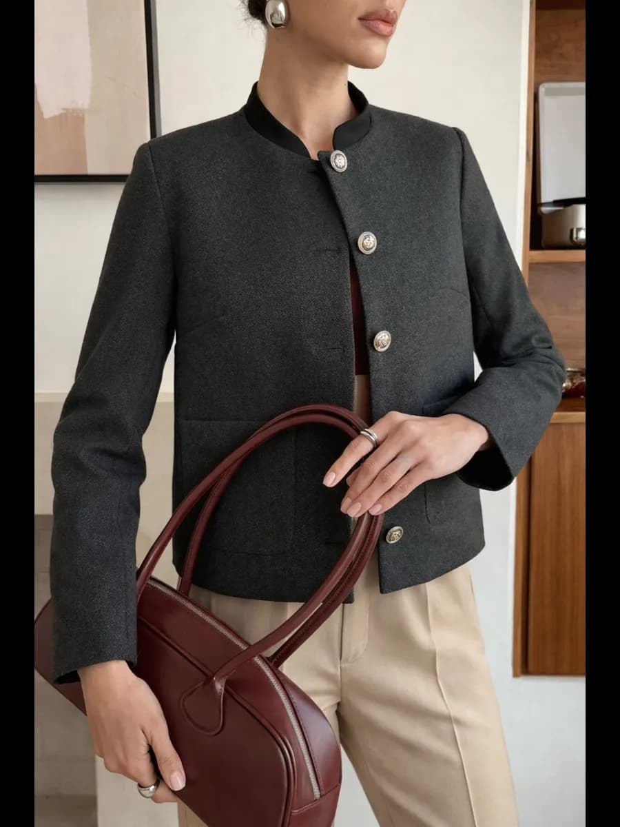 Жакет укороченный на пуговицах