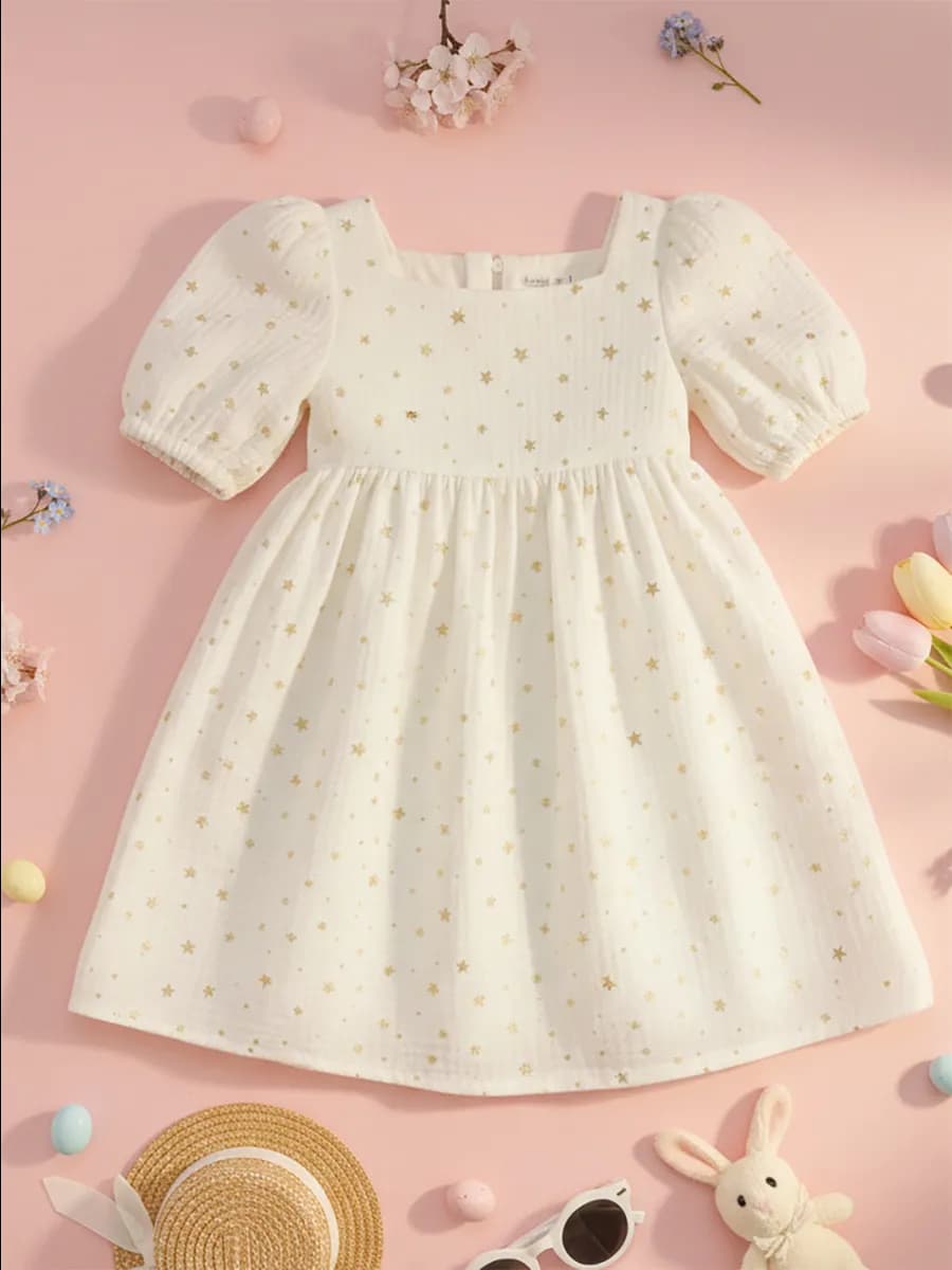 Платье нарядное муслиновое в садик на 8 марта - фото 1