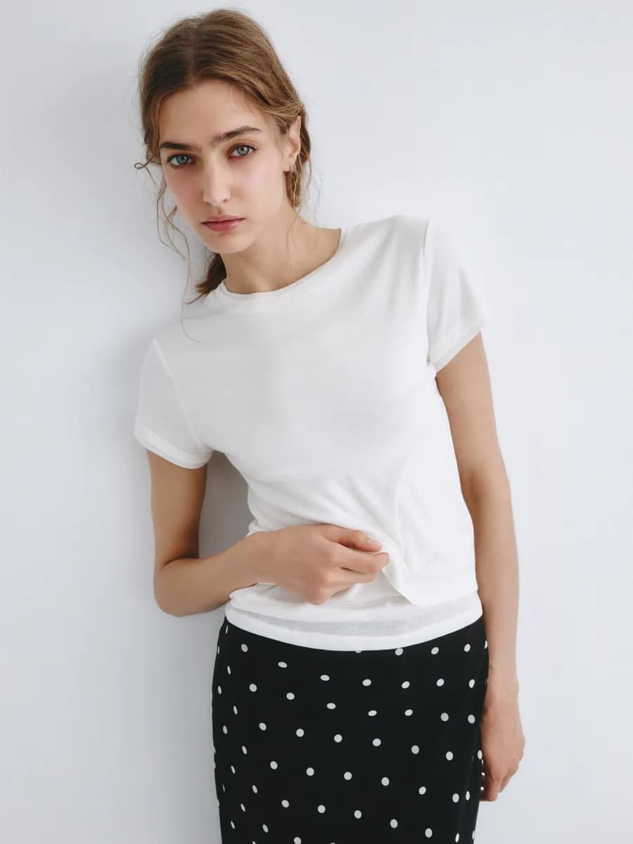 Футболка с имитацией двуслойности из линейки Young