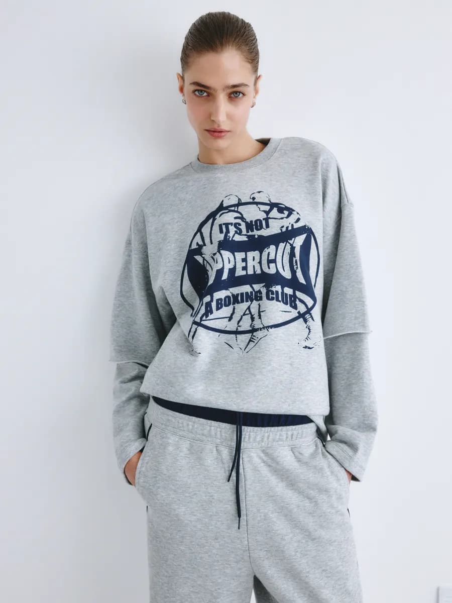 Лонгслив с имитацией двухслойности из линейки Young