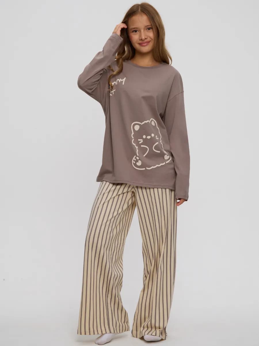 Пижама оверсайз для подростка, домашний костюм