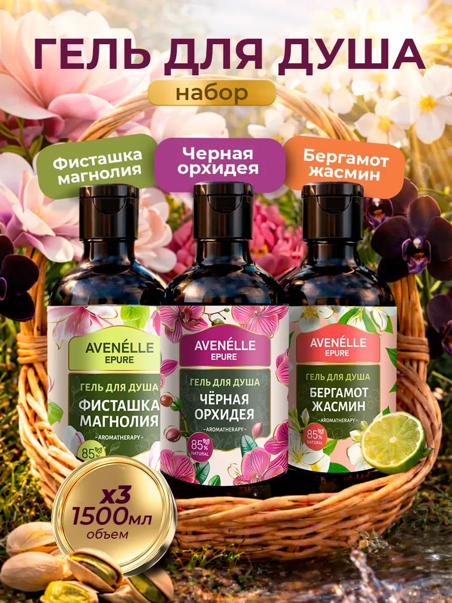 Гель для душа женский парфюмированный, набор