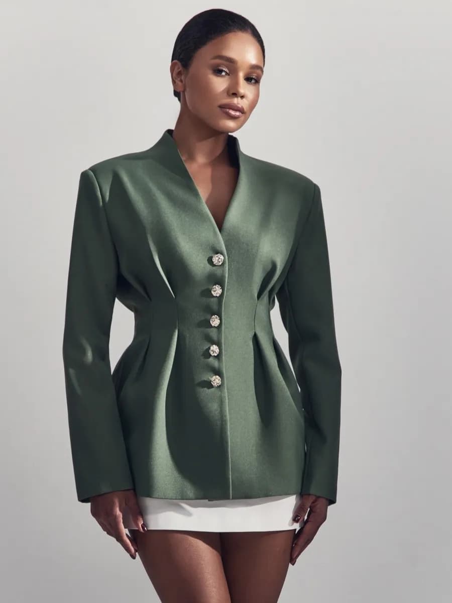 Пиджак приталенный удлиненный жакет - фото 1