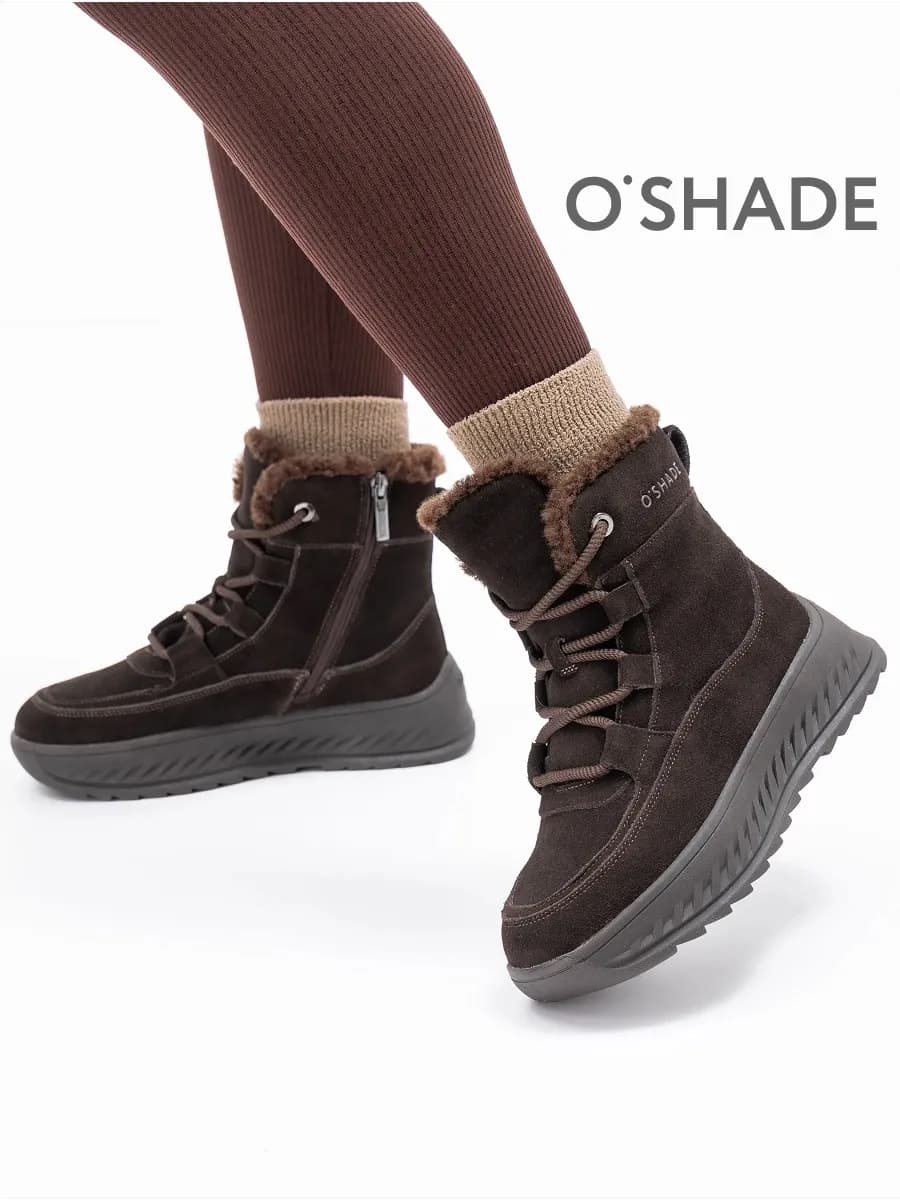 Ботинки женские зимние коричневые