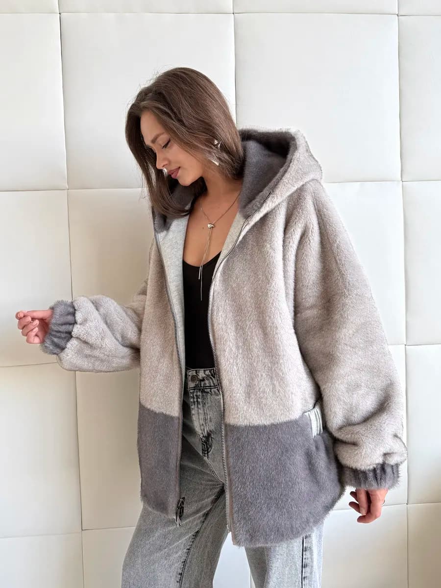 Шуба искусственная эко зимняя двухсторонняя больших размеров