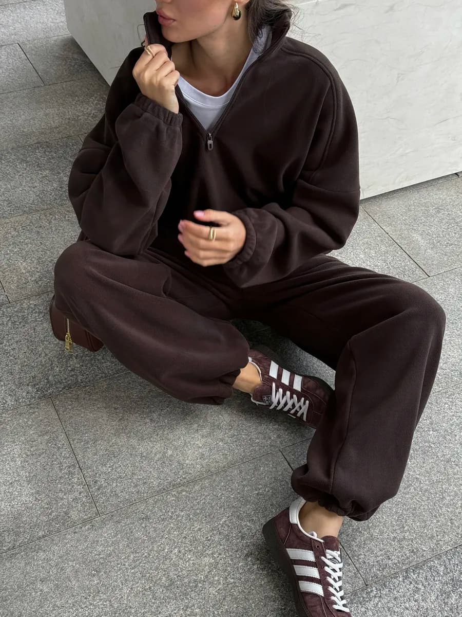 Спортивный костюм на молнии флисовый