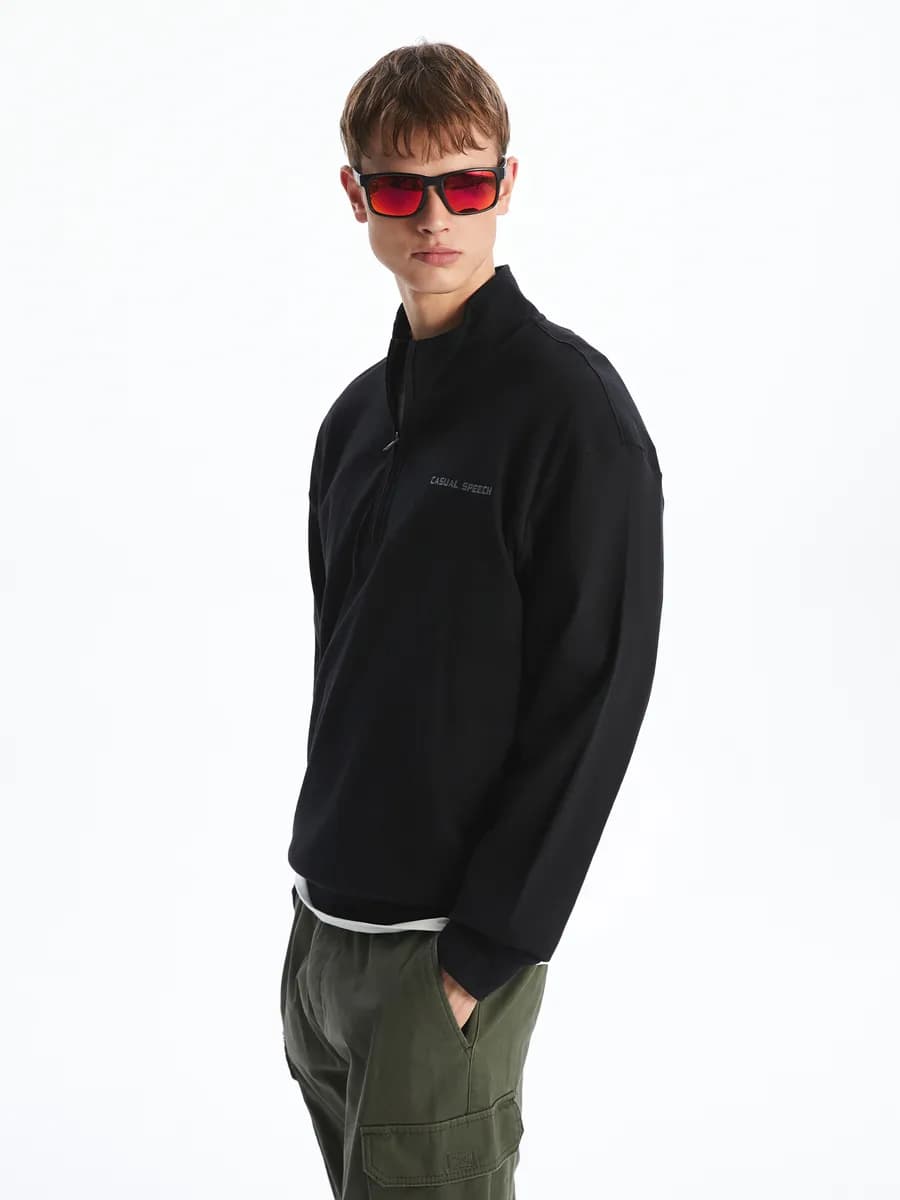 Толстовка на молнии с длинным рукавом для мужчин