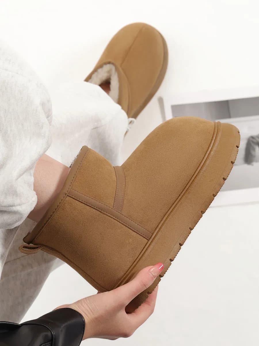 Угги зимние на платформе с мехом