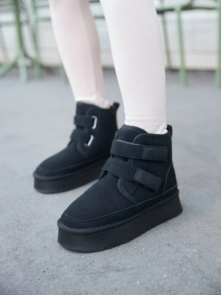 Угги зимние натуральные на платформе высокие