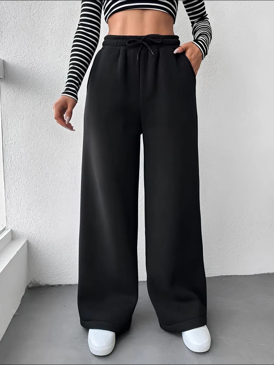 Штаны y2k с начесом утепленные оверсайз