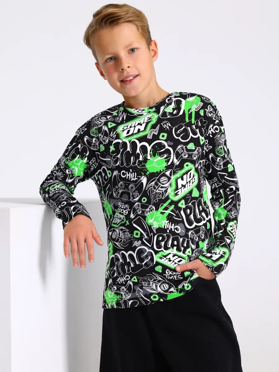 Лонгслив для мальчика повседневный