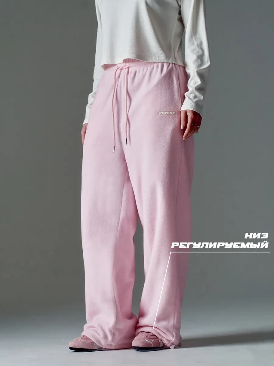 Штаны спортивные флисовые оверсайз
