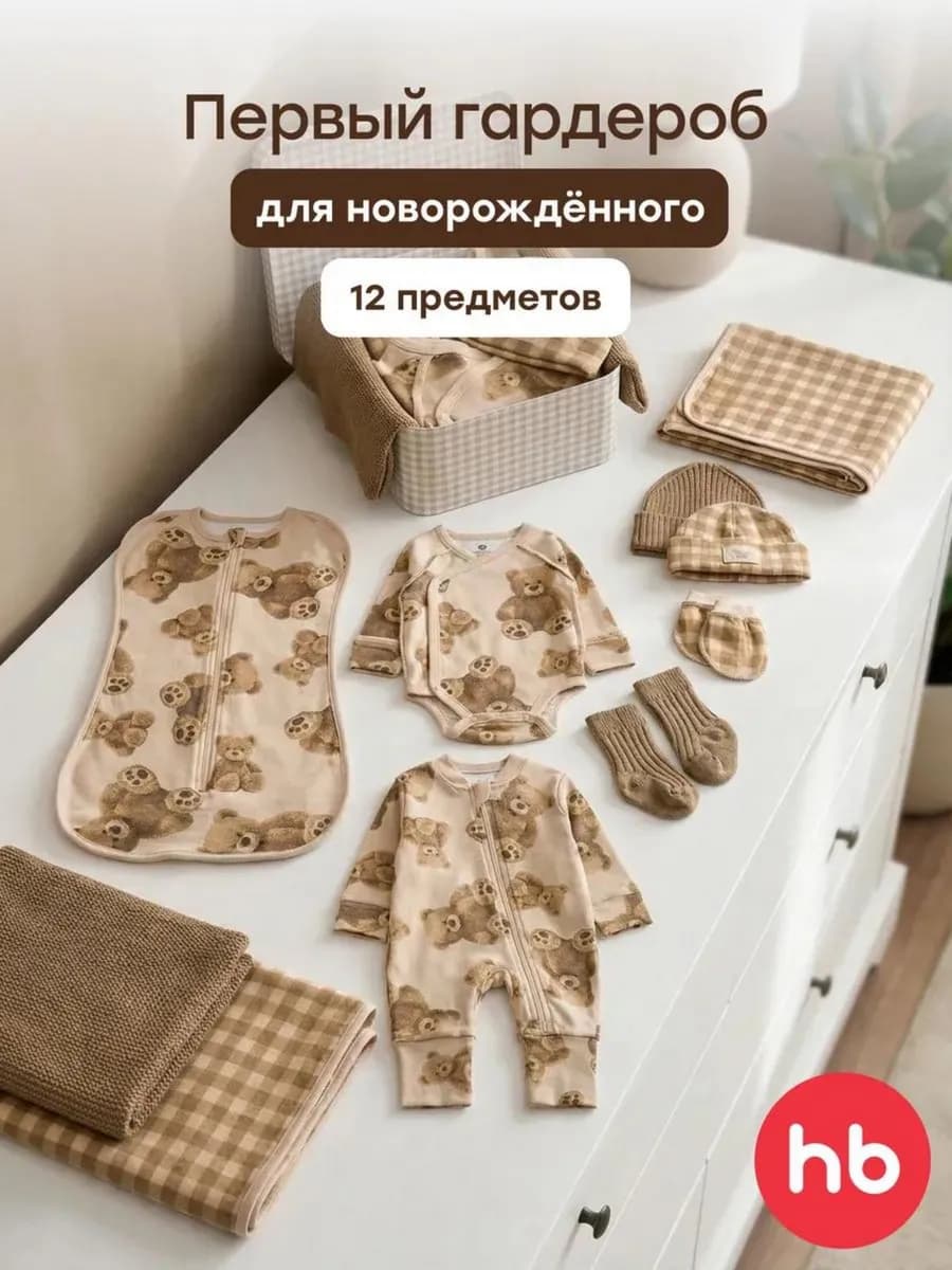 Комплект для новорожденного на выписку 12 предметов одежды