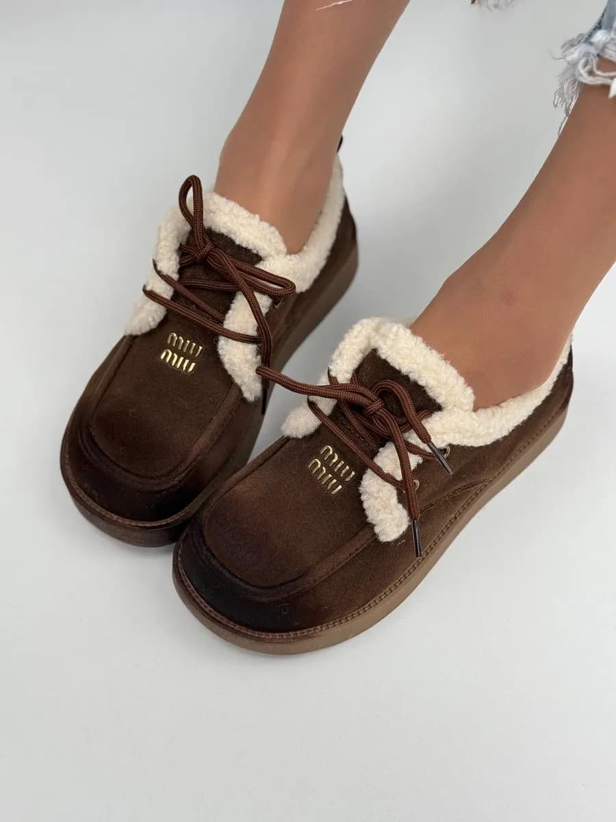 женские утепленные полуботинки с мехом