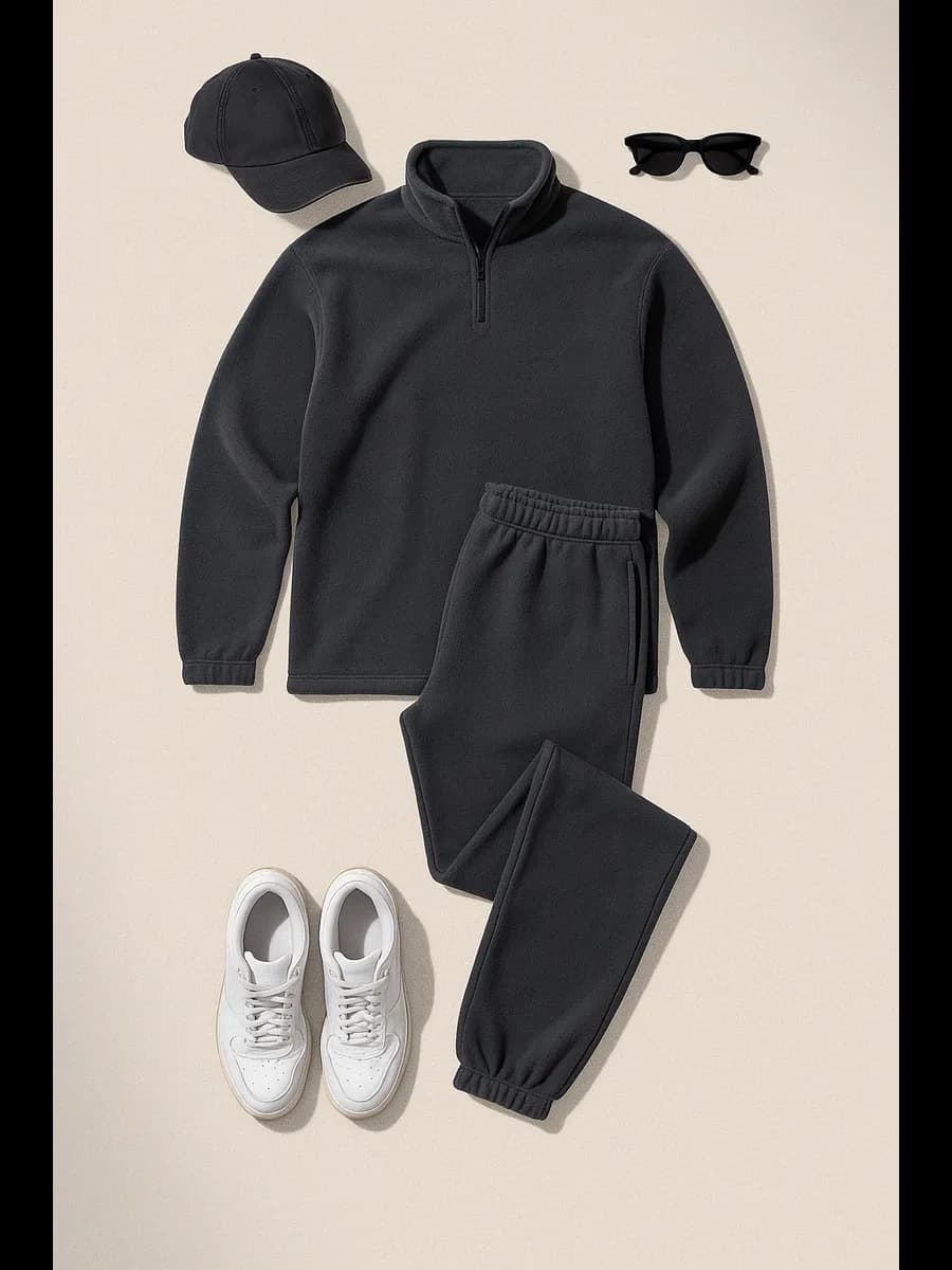 Костюм плюшевый теплый флисовый оверсайз