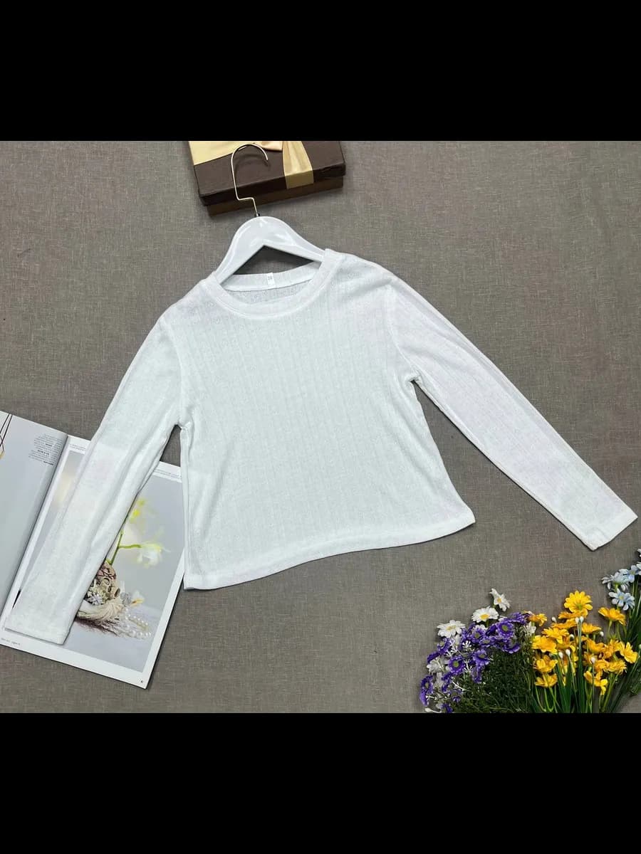 Блузка - Лонгслив базовый с длинными рукавами