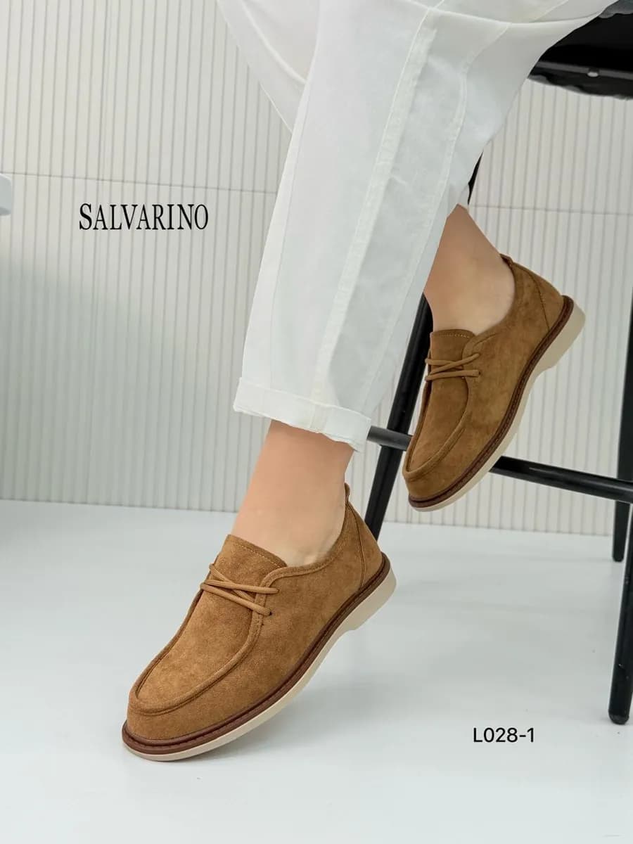 Туфли на сплошной подошве лоферы полуботинки - фото 1